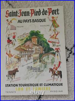 Affiche originale Pays Basque Saint Jean Pied de Port A. Steinmann très rare