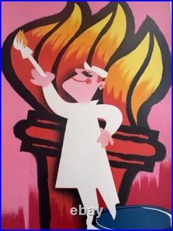 Affiche originale Peintures FLAMBO Robert Michel années 60