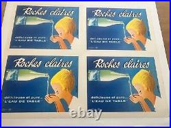 Affiche originale Roches Claires années 60 Alain Gauthier