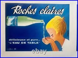 Affiche originale Roches Claires années 60 Alain Gauthier