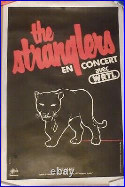 Affiche originale STRANGLERS rock concert féline 1984 entoilée