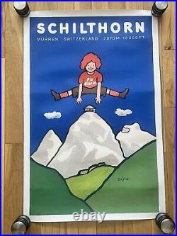 Affiche originale Schilthorn 1970 Raymond Savignac