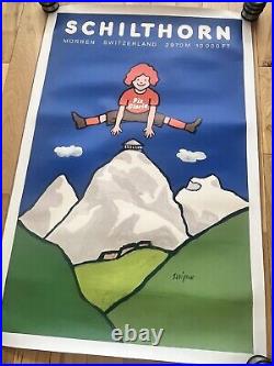 Affiche originale Schilthorn 1970 Raymond Savignac