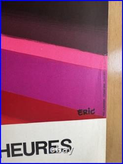 Affiche originale Turbotrain 1972 Éric