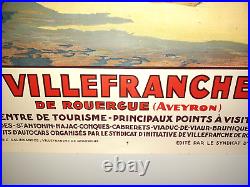 Affiche originale VILLEFRANCHE de ROUERGUE (Aveyron) par ALO