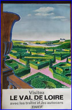 Affiche originale VILLEMOT sncf VAL DE LOIRE 1967
