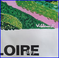 Affiche originale VILLEMOT sncf VAL DE LOIRE 1967