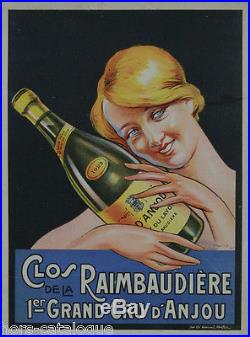 Affiche originale, Vin Clos de la Raimbaudière, 1er Cru d'Anjou. Par Soares 1927