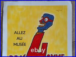 Affiche originale allée aux Musée de l'homme de Savignac 1981
