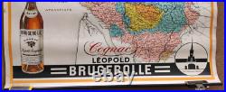 Affiche originale ancienne 1928 Cognac Léopold Brugerolle France /RS10