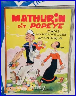 Affiche originale ancienne 1937 MATHURIN dit Popeye /RS233