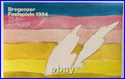 Affiche originale ancienne 1984 Bregenzer Festspiele Der Vogelhändler/RS100