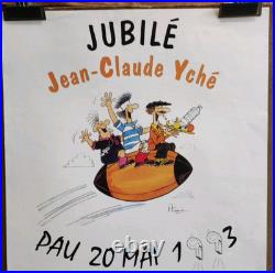 Affiche originale ancienne 1993 Rugby Jubilé Jean-Claude Yché /RS293