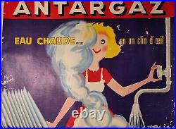 Affiche originale ancienne ANTARGAZ Années 50