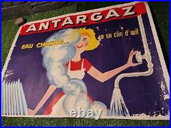 Affiche originale ancienne ANTARGAZ Années 50
