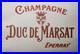 Affiche originale ancienne Champagne Duc de Marsat Epernay /RS310