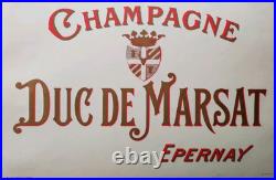 Affiche originale ancienne Champagne Duc de Marsat Epernay /RS310