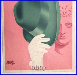Affiche originale ancienne Chapeaux PRINCEPS S. A. CERVO Italia /RS65