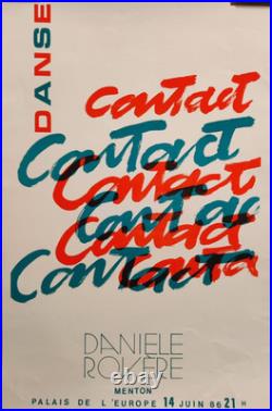 Affiche originale ancienne Danse 1986 Contact Daniele Rovère /RS537