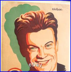 Affiche originale ancienne Georges Ulmer disques Columbia /RS85