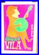 Affiche originale ancienne Jacques VILA Group Sonic /RS74