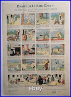 Affiche originale ancienne La Phosphatine Lyrique Briffaut le bon chien /RS398