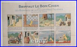 Affiche originale ancienne La Phosphatine Lyrique Briffaut le bon chien /RS398