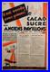Affiche originale ancienne Le Cacao sucré des anciens Pavillons /RS462