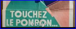 Affiche originale ancienne Loterie Nationale 1949 Touchez le pompon de la Marine