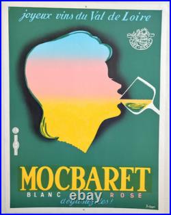 Affiche originale ancienne Mocbaret joyeux vins du Val de Marne /RS363 Affiche originale ancienne Mocbaret joyeux vins du Val de Marne /RS363