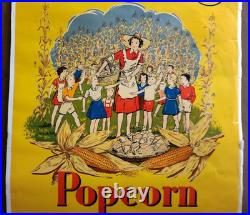 Affiche originale ancienne Popcorn Pays-Bas /RS423