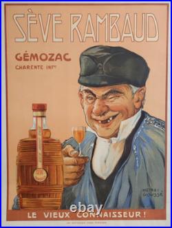 Affiche originale ancienne Sève Rambaud Gémozac Charente /RS324
