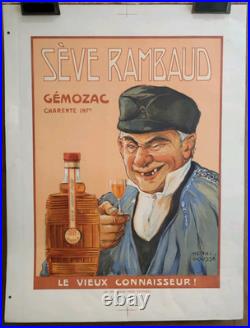 Affiche originale ancienne Sève Rambaud Gémozac Charente /RS324