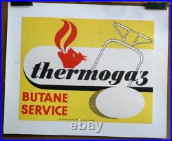 Affiche originale ancienne Thermogaz Butane Service /RS433
