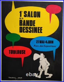 Affiche originale ancienne Toulouse 1er Salon de la bande dessinée /RS254