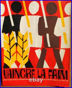 Affiche originale ancienne Vaincre la faim /RS159