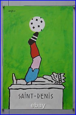 Affiche originale de 1998 ST DENIS  Coupe du monde Par Savignac
