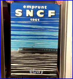 Affiche originale emprunt SNCF, Jacquelin, 1961