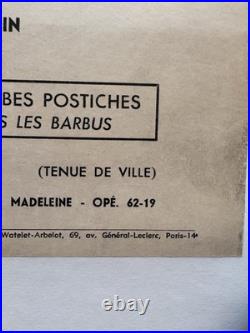 Affiche originale entoilée Bal des barbus Savignac 1950