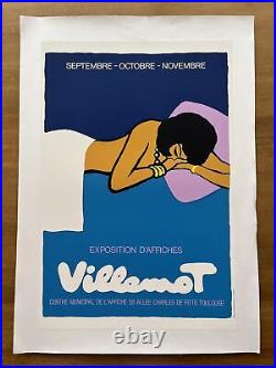 Affiche originale entoilée Exposition TOULOUSE signée Villemot 1986