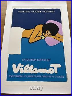 Affiche originale entoilée Exposition TOULOUSE signée Villemot 1986