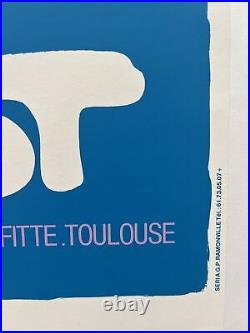 Affiche originale entoilée Exposition TOULOUSE signée Villemot 1986