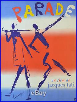 Affiche originale entoilée PARADE Jacques TATI Par LAGRANGE
