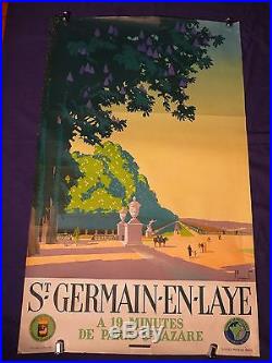 Affiche originale lithographiée des années 30 pour St GERMAIN-EN-LAYE