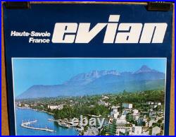 Affiche originale photo ancienne Evian Rive française du Lac Léman /RS169