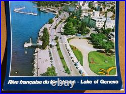 Affiche originale photo ancienne Evian Rive française du Lac Léman /RS169