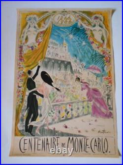 Affiche originale pour le centenaire de Monte-Carlo par Beaton