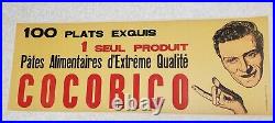 Affiche originale pub 1950/ pâtes Cocorico entoilée (Déco/ Pub/ Vintage)