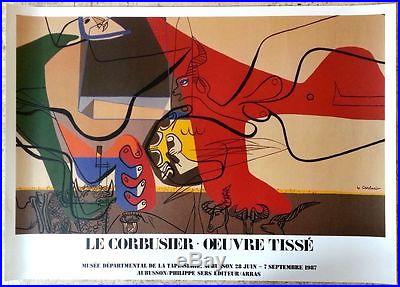 Affiche originale/vintage poster Oeuvre tissé Le Corbusier Aubusson 1987