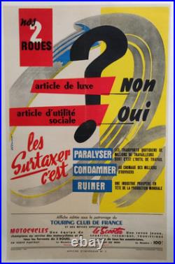 Affiche photo ancienne Nos 2 roues Touring Club de France /RS285